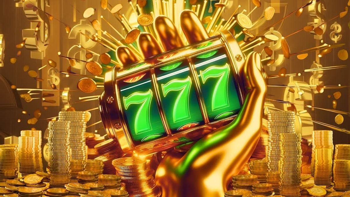 Layar permainan Bonanza Gold dengan grid simbol dan multiplikator hadiah
